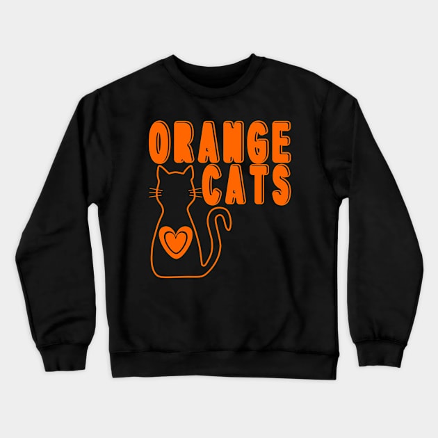 Orange cat lover Crewneck Sweatshirt by Mandz11